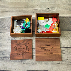 Bán buôn nắp trượt bằng gỗ bộ nhớ lưu trữ ảnh cưới tùy chỉnh khắc lớn quả óc chó đồ chơi lưu niệm gói quà tặng hộp gỗ - Product Image 2