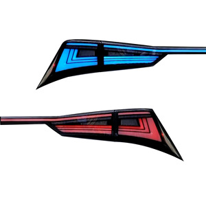 RGB Style Upgraded Red/Smoked Taillight Assembly Modified Tail Lamp for Lexus IS250 <strong>IS300</strong> Through Light 2013-2020 - Product Image 2