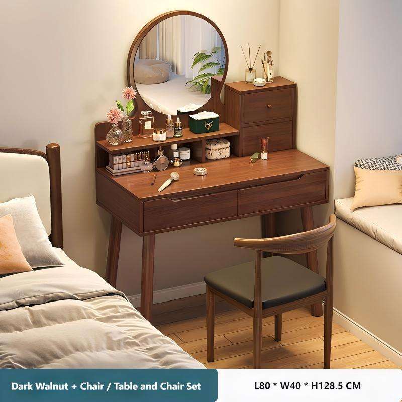 Dark walnut / Table + Chair