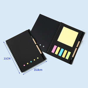 Bloc de notas de diario A5 personalizado, cuaderno de papel Kraft, Mini cuaderno, Bloc de notas con logotipo personalizado con bolígrafo y Bloc de notas adhesivo - Product Image 6