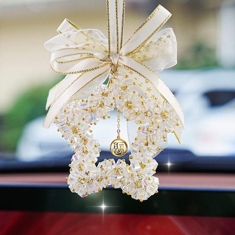 Pendentif cristal étoile à cinq branches blanc