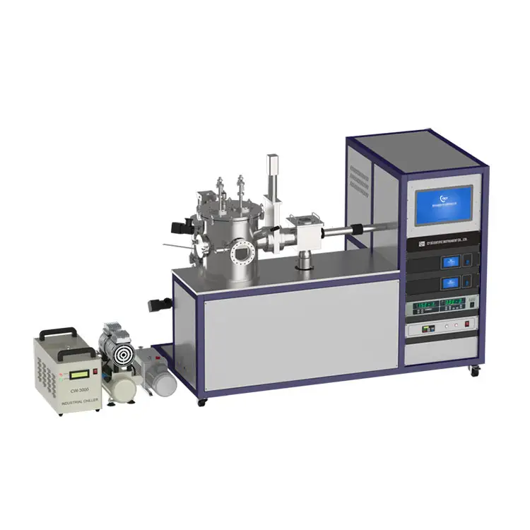 Doppio bersaglio DC magnetron faringente coater con camera di transizione per la preparazione del campione SEM di laboratorio