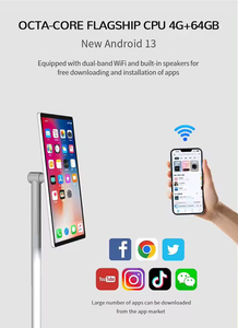 Smart <strong>Rotate</strong> Screen 32 Inch Incell Touch <strong>Display</strong> VANPLEX Movable Android 13 Stand Tv - Product Image 5