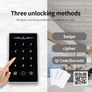 Lettore di schede con codice QR in metallo IP68 tastiera Touch impermeabile EM4100 ID 125Khz RS232 USB RFID QR Code Scanner lettore di controllo accessi - Product Image 5