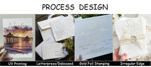 Luxury Custom Beautiful Emboss Paper Wedding Invitations Card With Rsvp <strong>Booklet</strong> - Product Image 5