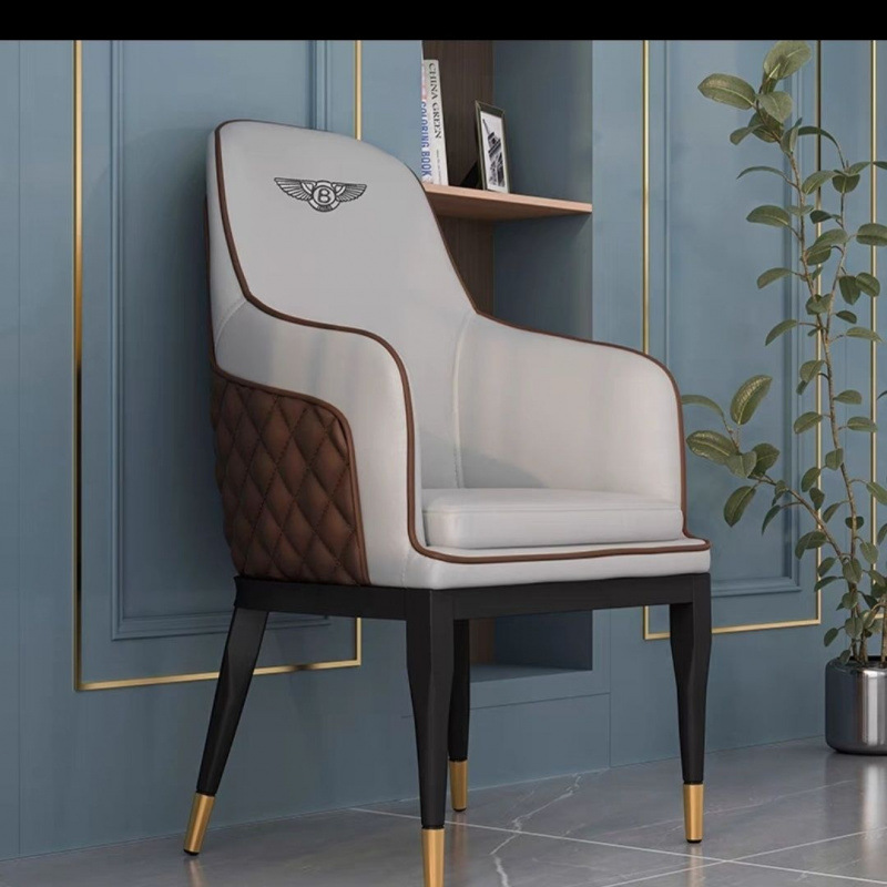 Sedia Bentley grigio chiaro e marrone