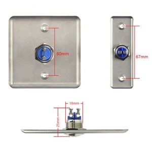 YS86LS-A di controllo accessi chiave di uscita di ripristino della porta di emergenza in metallo pulsante - Product Image 5