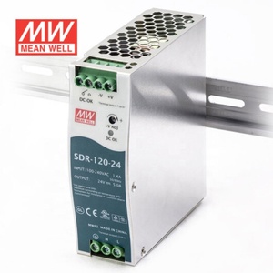 Mean Well SDR-120-24 120W24VDCシングル出力電源5A入力370VDINレール機能10A出力電流50Hz周波数 - Product Image 2