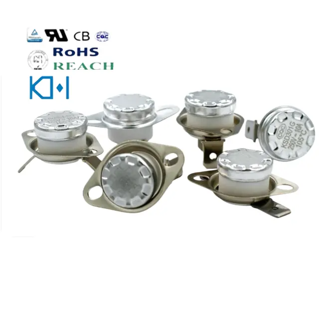 KSD301หม้อน้ำ Bimetal เทอร์โมความร้อนตัดออกสำหรับเครื่องทำน้ำอุ่น