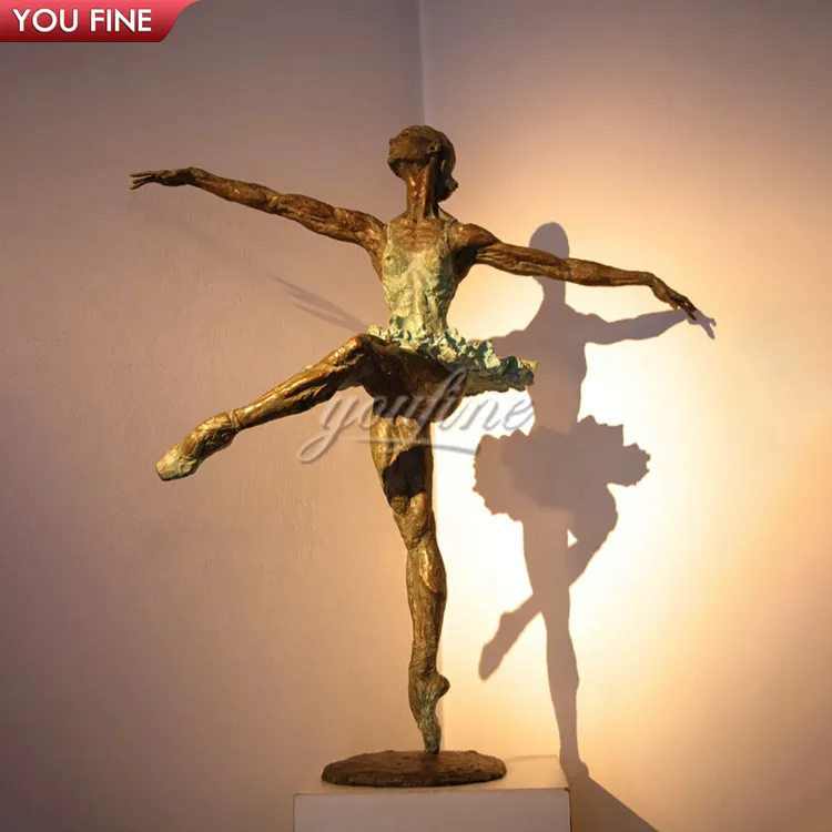 Escultura de bailarina de Ballet de bronce clásico