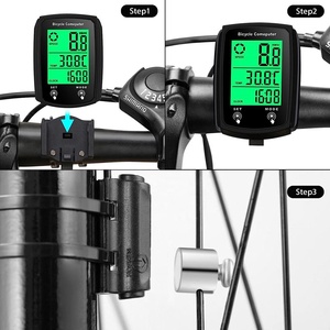 有線自転車コンピュータ速度計KM/H自転車走行距離計、デジタルLCDバックライトディスプレイ自転車速度計 - Product Image 6