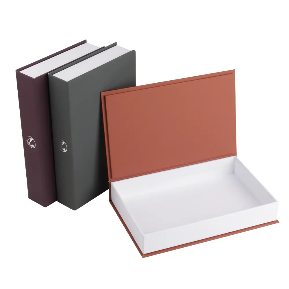 Emballage cadeau en papier personnalisé Boîte en carton en forme de livre CD pour la décoration de faux livre professionnel