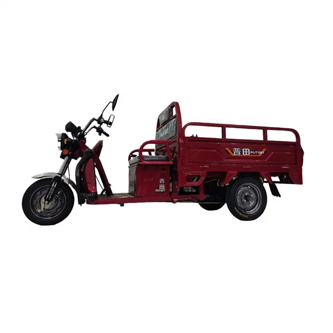 Trike Cargo Sepeda Semienclosed Tricycle Semi Cabin Motocarro Scuter Scooter Front Rack Electric Motorcycle