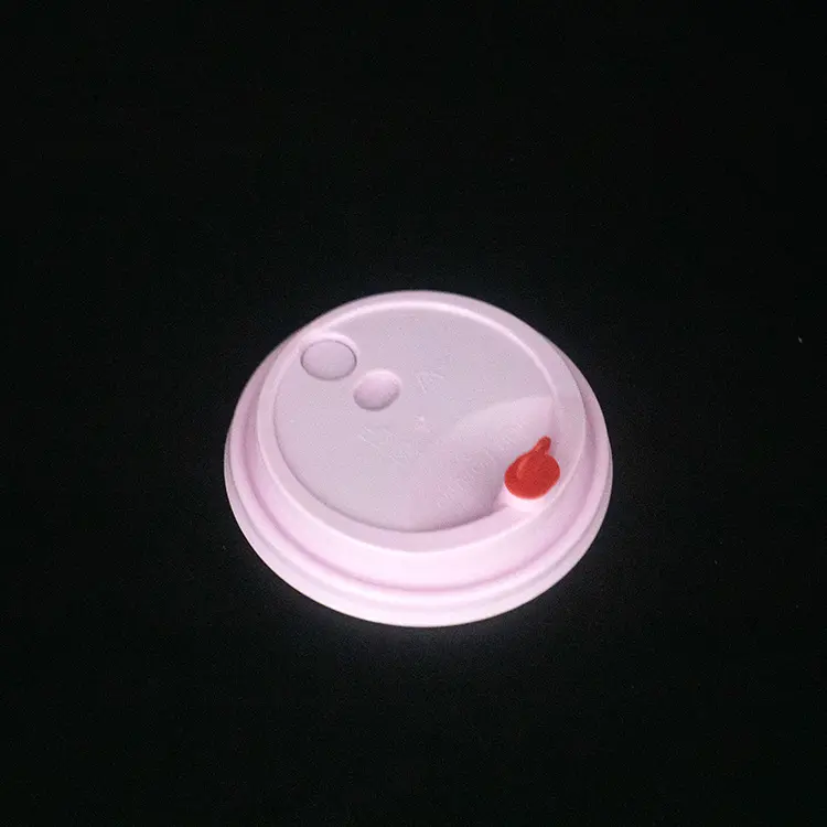 Venda quente rosa conversão duro fosco pp injeção moldagem leite chá copo plástico tampa