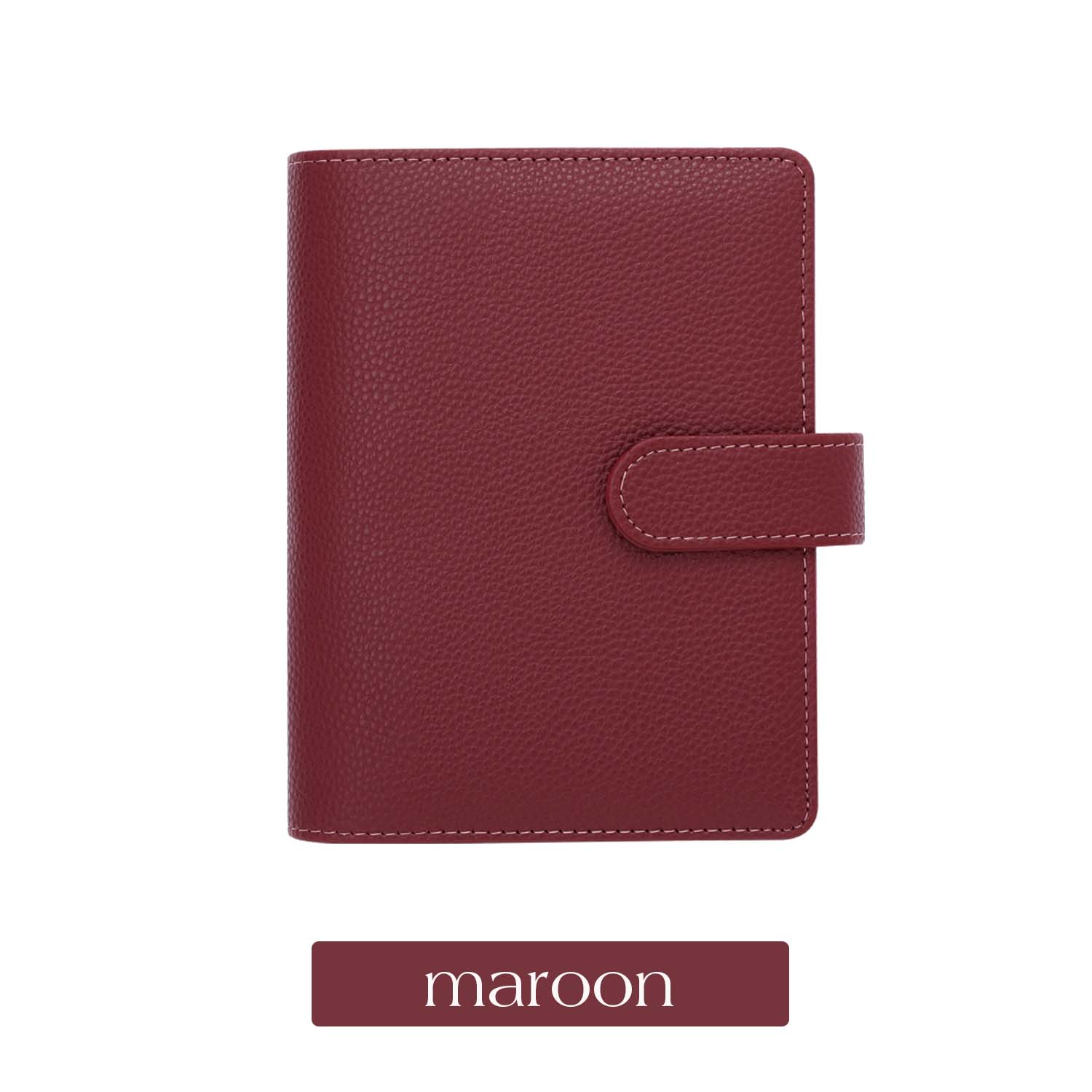 Maroon with Gold Rings