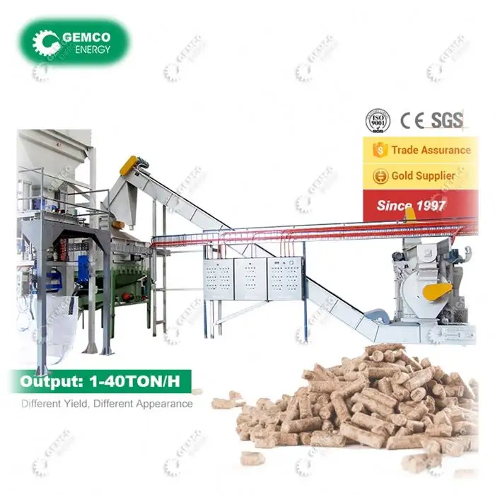 3 ton per ora grande chiave di volta biomassa pellet di paglia impianto di trasformazione di costruzione completa pellet di legno linea