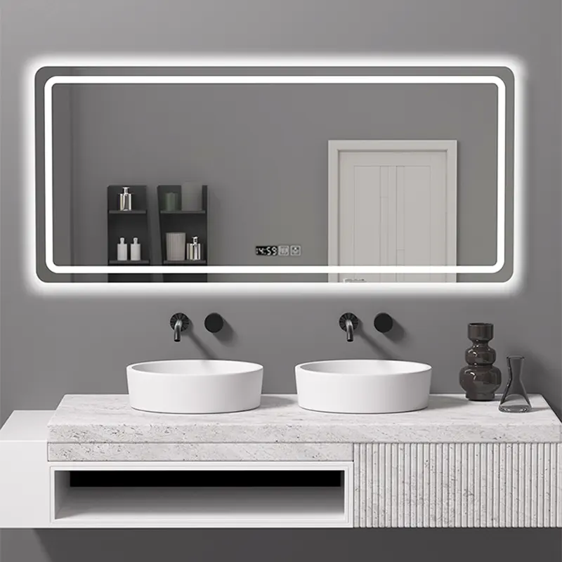 Espejo Inteligente 터치 스크린 블루투스 욕실 Led 허영심 스마트 벽 목욕 거울