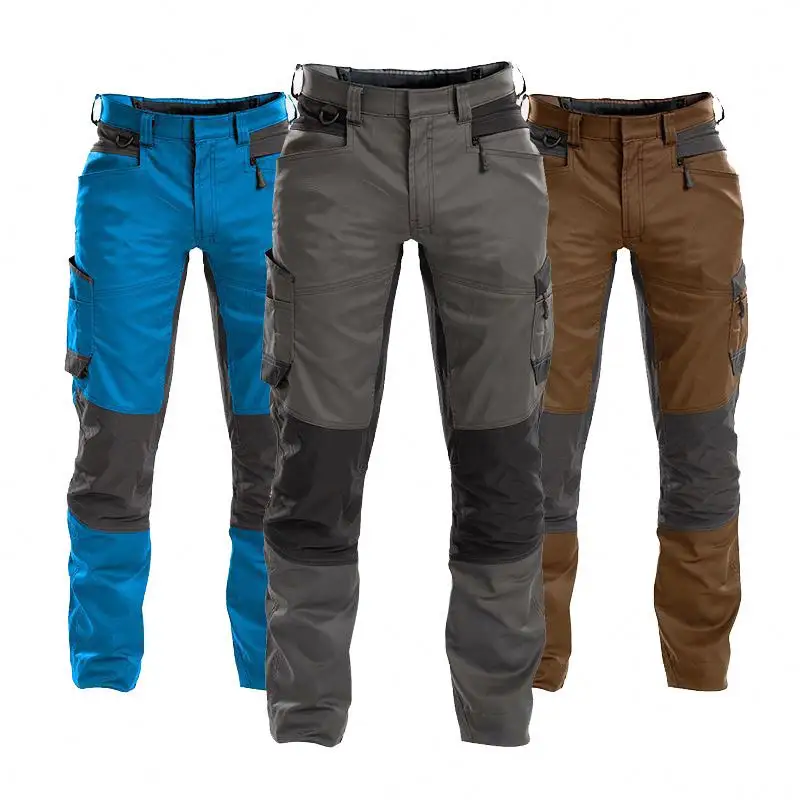 Pantalones Cargo de seguridad para hombre, uniforme de trabajo para ingeniería y minería, seis bolsillos