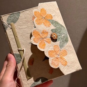 尼泊尔洛卡塔植物A3 DIY学生口袋笔记本手工制作高颜值简约小生境书纸封面缝纫装订 - Product Image 5
