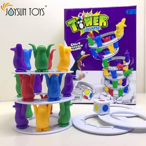 教育遊具ペンギンビルディングブロックおもちゃペンギンスタッキングタワークリエイティブスタッキングおもちゃバランシングボードゲーム - Product Image 3