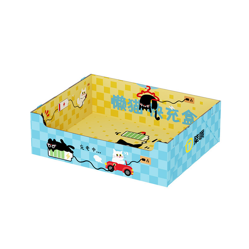 Lazycat Charging Box - Blue - Disposable Cat Litter Box