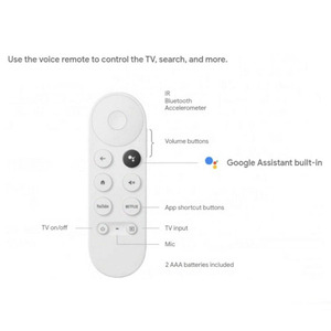Google Chromecast 4K TV GA01409-US/GA01920-US/GA01919-US/GA01923-US ile uyumlu yeni yedek ses uzaktan kumanda G9N9N - Product Image 6