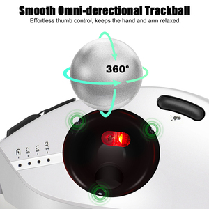 Trackball Mouse Ergonomic Rollerball Mouse <strong>Programmable</strong> Buttons Thumb Control Mice Rechargeable Optical Mouse for 3 <strong>Devices</strong>