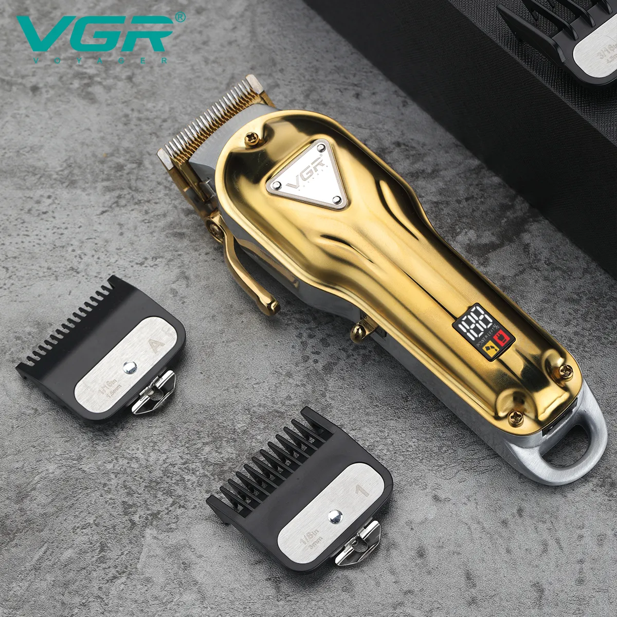 VGR V-134 metal cordless hair trimmer hair cutting machine professional rechargeable electric barber hair clipper for men