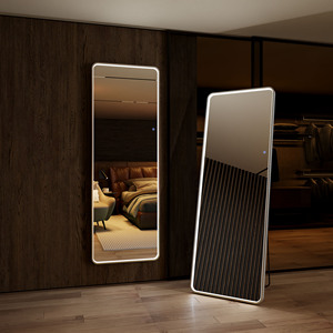 Iluminación regulable de 3 colores, botón táctil inteligente, salón de gran tamaño, piso de pie, longitud de vendaje de cuerpo completo con espejo Led de luz - Product Image 1