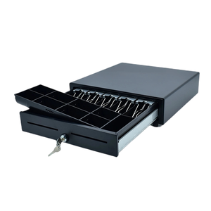 ブラックまたはホワイト410*420 * 100mm 4B5B8C調整可能安全ミニスチール8V 12V 24V金属製キャッシュボックスキーロック付き