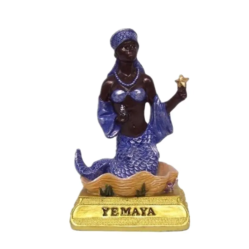 Estatua de resina Yemaya santeria, figurita, recuerdo religioso, decoración del hogar