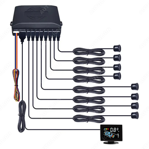 Pantalla LCD de retroiluminación, Sensor de aparcamiento para coche, Radar de marcha atrás para automóvil, Detector ultrasónico, Parktronic, 8 sensores - Product Image 4