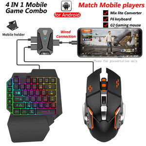携帯電話コンバータアダプターシングルハンドキーボードゲームマウスミックスLite 4 in 1モバイルゲームコンボパック - Product Image 2