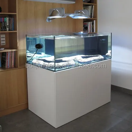 Özel doğa küp tatlı su ultra şeffaf cam balık tankı ve kabine