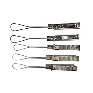 Abrazadera de caída óptica de fibra óptica FTTH para exteriores 2 ~ 8mm 1.5KN SS201 SS304 herramienta de red de Material para equipos ópticos - Product Image 1