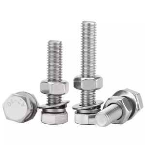 DIN931 Stainless Steel Nut and Bolt M8 M10 M12 M14 M16 Metric Hex Head Bolt <strong>Screw</strong> Manufacture in Shanghai - Product Image 1