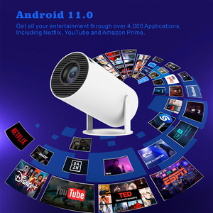 Оптовая Продажа с фабрики HY300 720P 1G + 8G 120 люмен <span class=keywords><strong>Android</strong></span> 11 wifi Открытый 1080P 4K мини домашний кинотеатр портативный Projetor 4K - Product Image 2