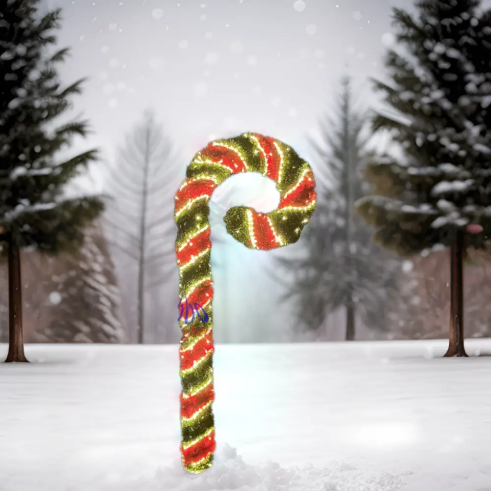 LED Candy Cane Motif Luz Decoração do feriado Iluminação impermeável