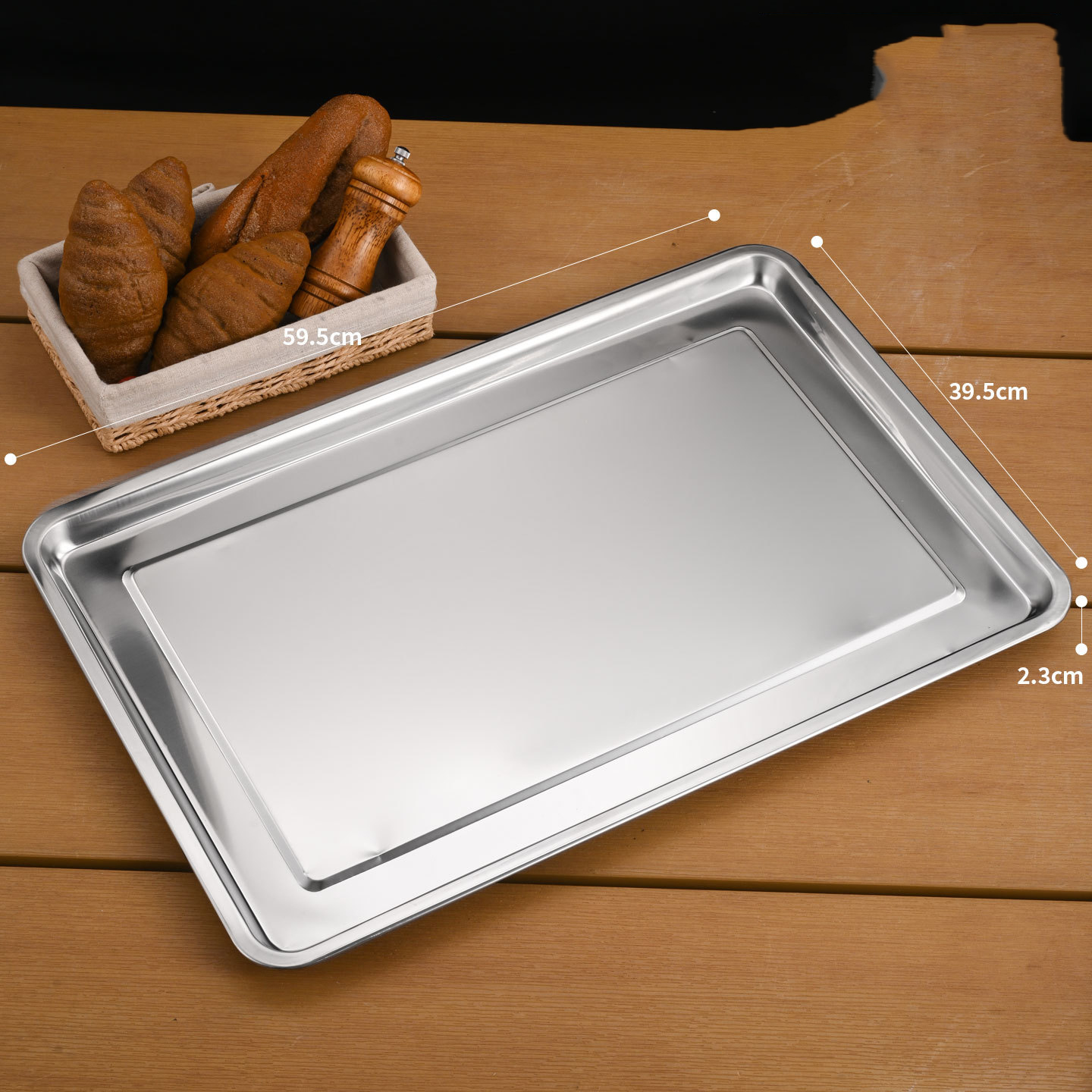 60*40*2 cm Silver