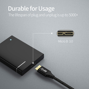 USB 3.0 A TO Micro B สายชาร์จฮาร์ดดิสก์ไดรฟ์ซิงค์ข้อมูลสายชาร์จไฟ Micro B สาย3.0สำหรับ HDD ภายนอก - Product Image 3