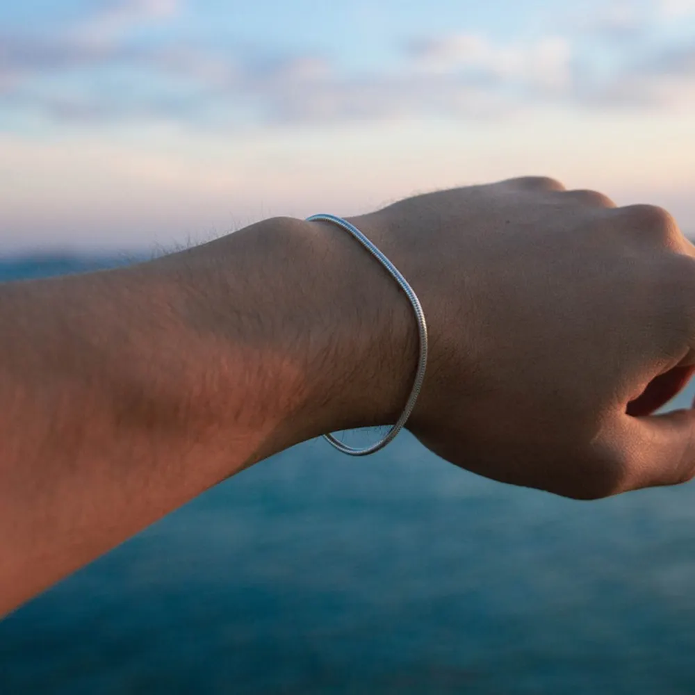 E-Manco vendita calda bracciale a catena serpente in acciaio inossidabile gioielli di moda per uomo donna bracciale a maglie in acciaio inossidabile