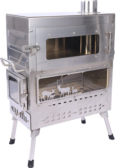 Oven on upper stove