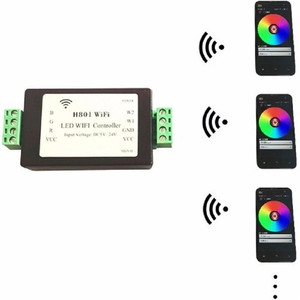 Led Controller for RGBW Led Strip Lights DC5v-24v <strong>Input</strong>/4-channel X-4a <strong>Output</strong> H801 <strong>Wifi</strong> Connection Android Smart Phone - Product Image 5