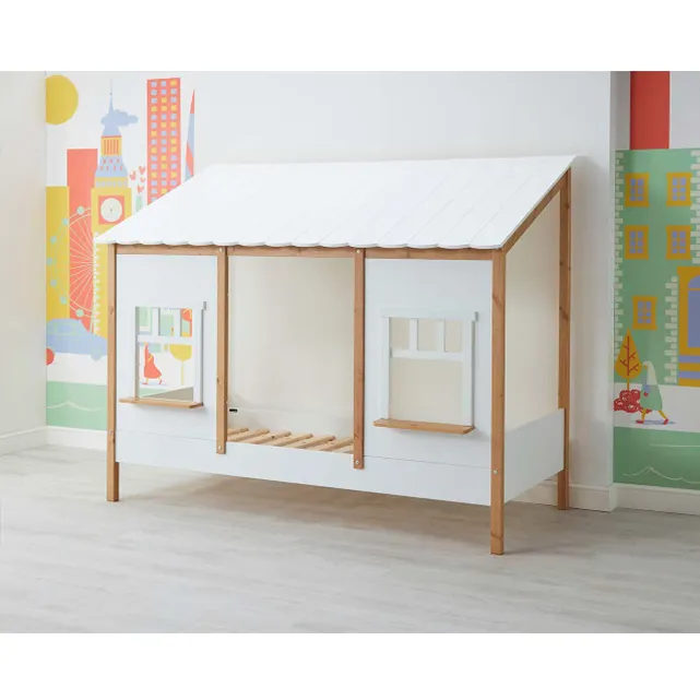 Design moderno in pino massiccio e MDF cottage house a tema kid twin beds kid princess bed room furniture