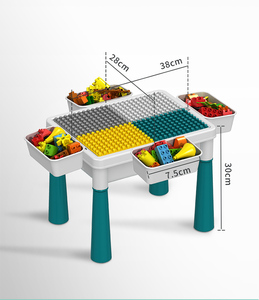 Hot Sell Children's Building Block <strong>Multi</strong> <strong>Function</strong> Baby's Learning <strong>Table</strong> <strong>Game</strong> Toy <strong>Table</strong> Chair Large Particle Building Block <strong>Table</strong> - Product Image 5