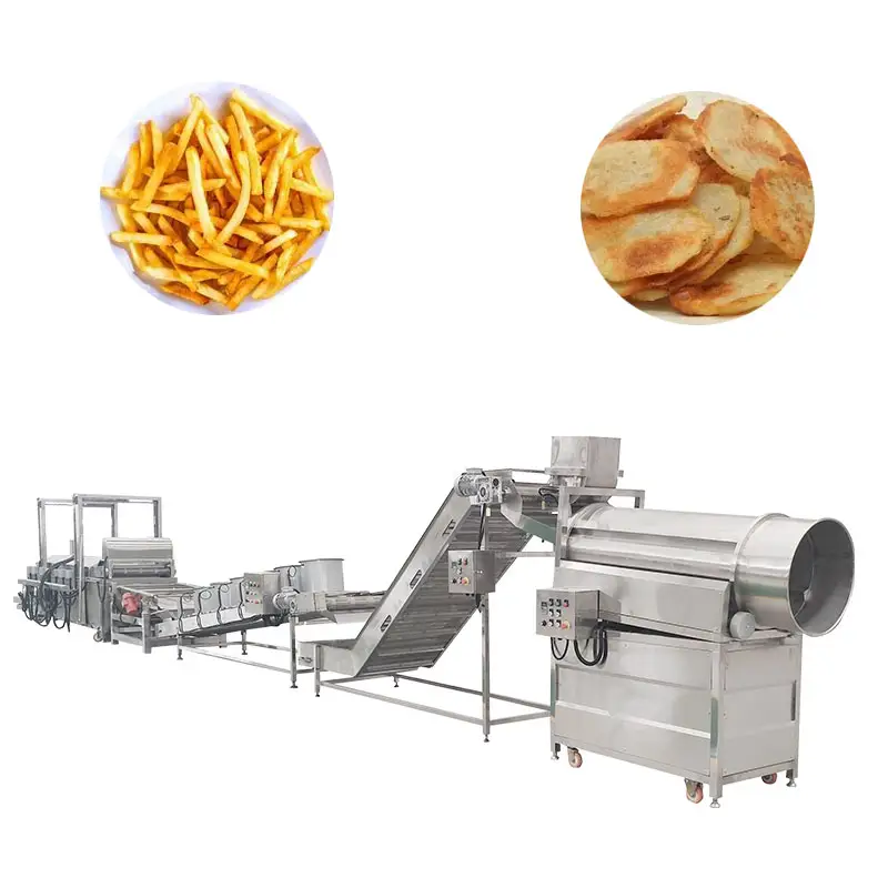 Linha de produção de batatas fritas de aço inoxidável