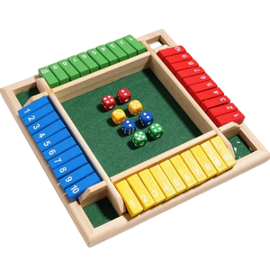子供の早期教育おもちゃ楽しい4つのサイコロ4面数字フロップカードカウントポイント算術ゲーム - Product Image 1