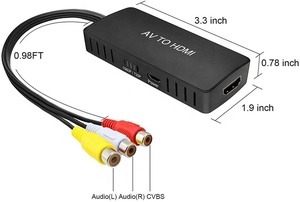 CABLE convertidor AV a HDTV, adaptador de 1080P, PAL/ NTSC, compuesto a HDTV, CNBS, 3 RCA a HDMI - Product Image 5