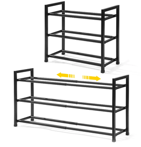 Chất lượng cao Cửa trước lối vào kim loại 3 tầng có thể điều chỉnh Giày giá tổ chức - Product Image 6