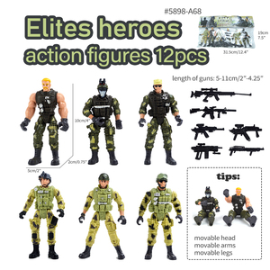 6-in-1 S.W.A.T. Çocuklar 3 + için belirlenen aspiers askeri aksiyon figürleri için mükemmel silahlarla karşı grev oyuncak askerler - Product Image 2